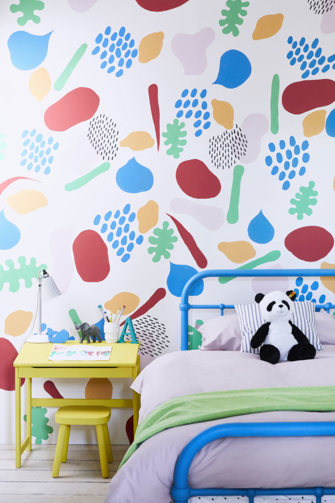 Matisse Inspired Chalk Paint Kid's Bedroom featuring Chalk Paint Brights