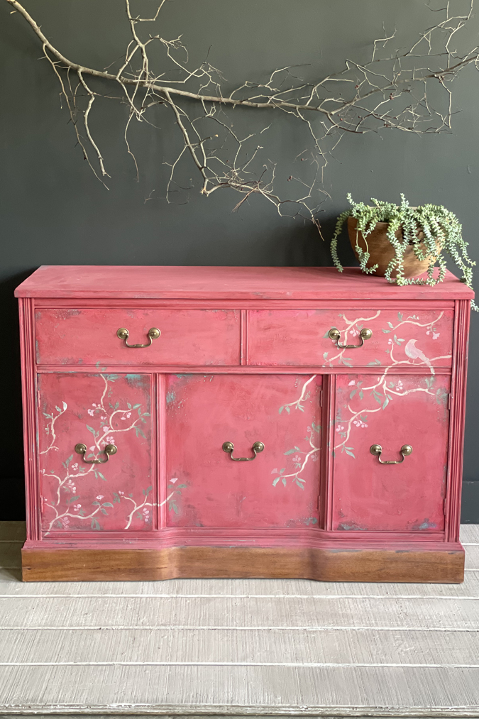 Chalk paint washed buffet - Three Coats of Charm