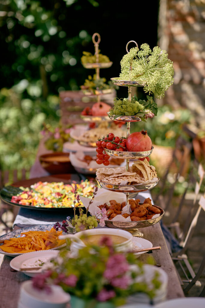 Platter of food at an Annie Sloan painting retreat