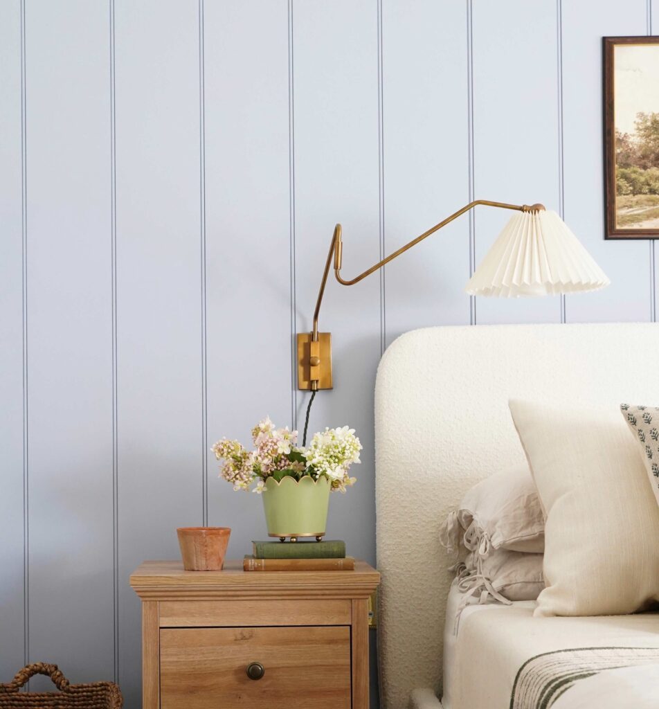 paint for cozy room and Bedside table