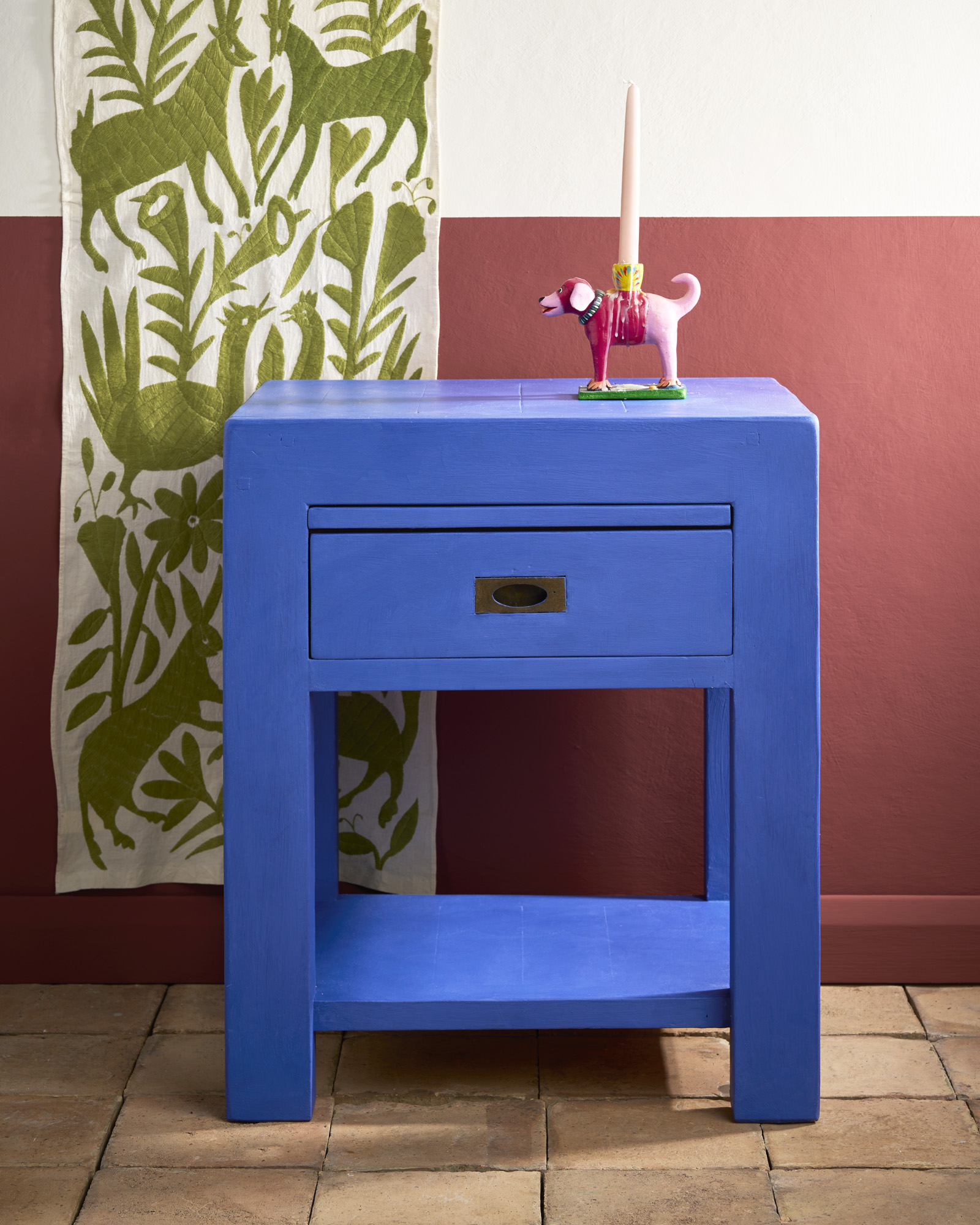 Frida Blue Chalk Paint used on side table