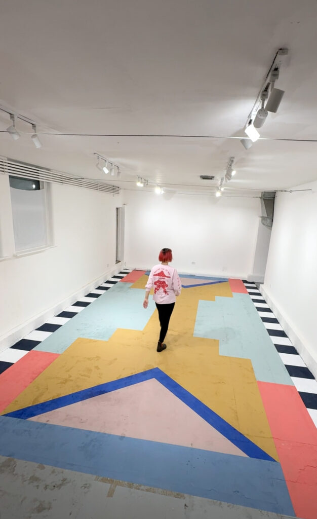 Artist Molly Hawkins transformed a blank gallery into an explosion of bold shapes, playful murals and creative joy using Chalk Paint™