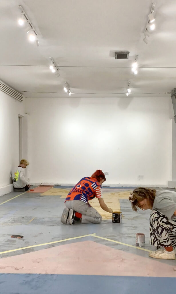 Artist Molly Hawkins transformed a blank gallery into an explosion of bold shapes, playful murals and creative joy using Chalk Paint™