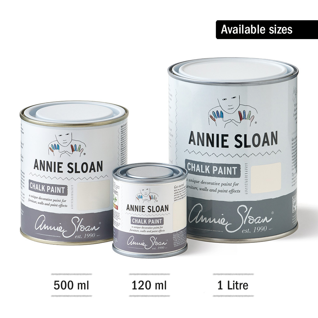 Annie Sloan Chalk Paint tins in three difference sizes