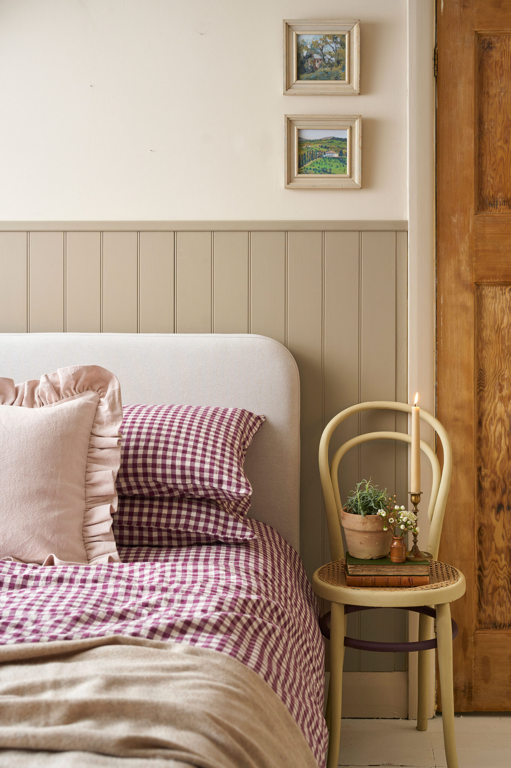 Coco Chalk Paint used on paneling in a bedroom