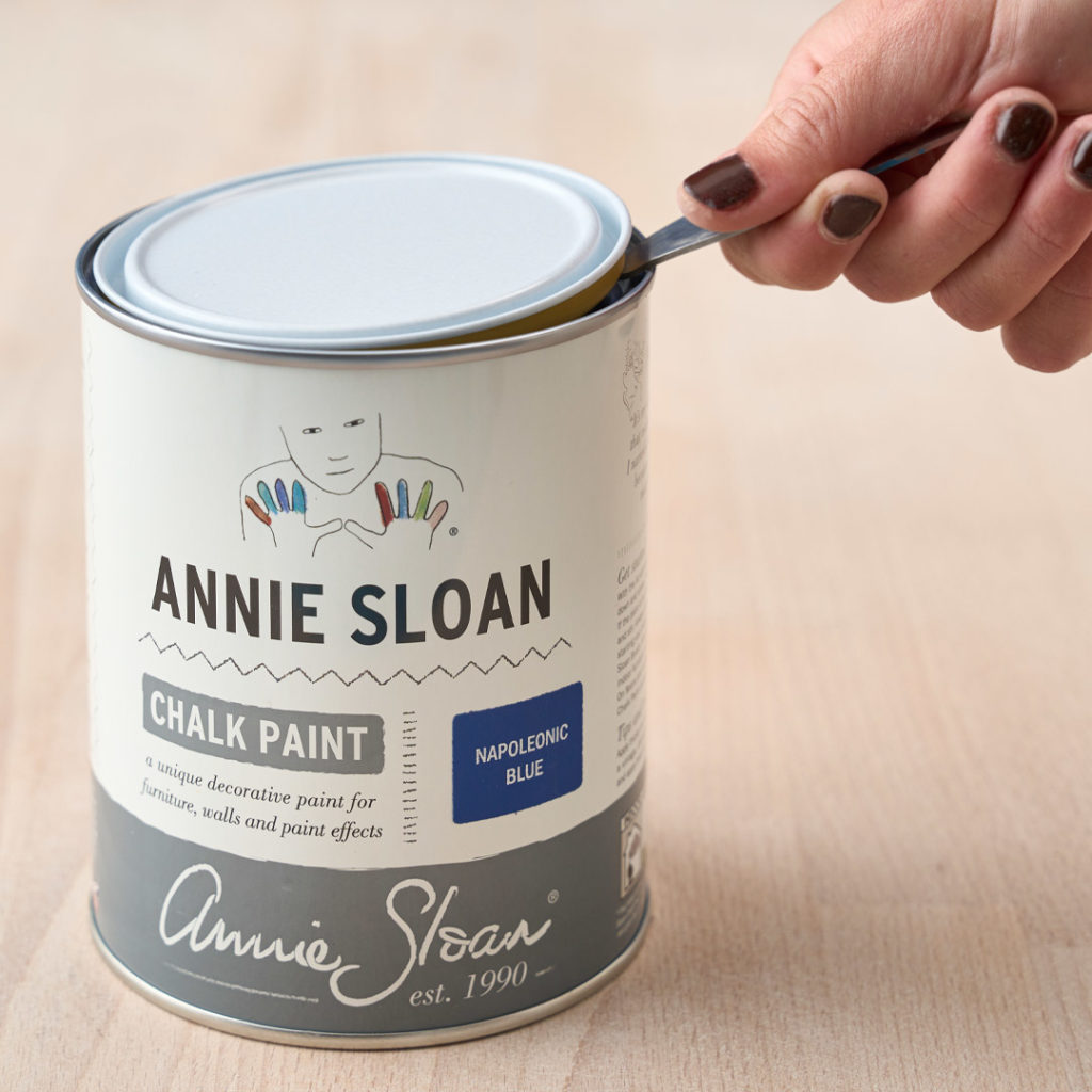 Annie Sloan Chalk Paint Tin Being Opened using Tin Opener