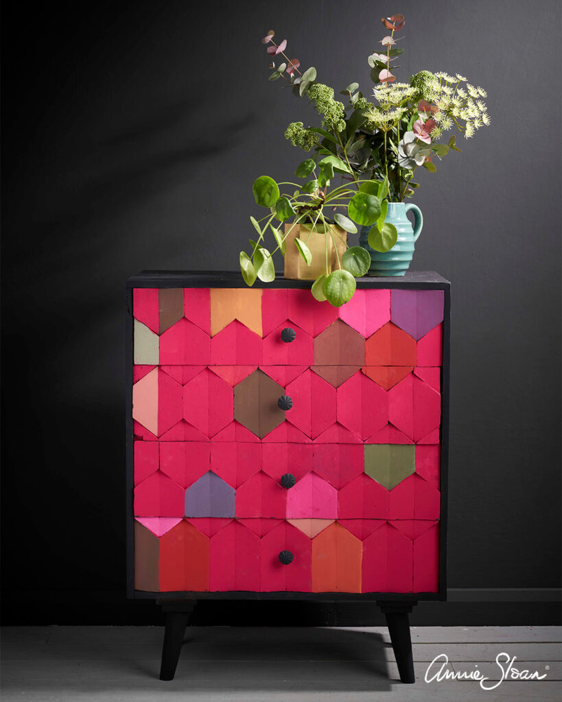 Capri Pink used on chest of drawers