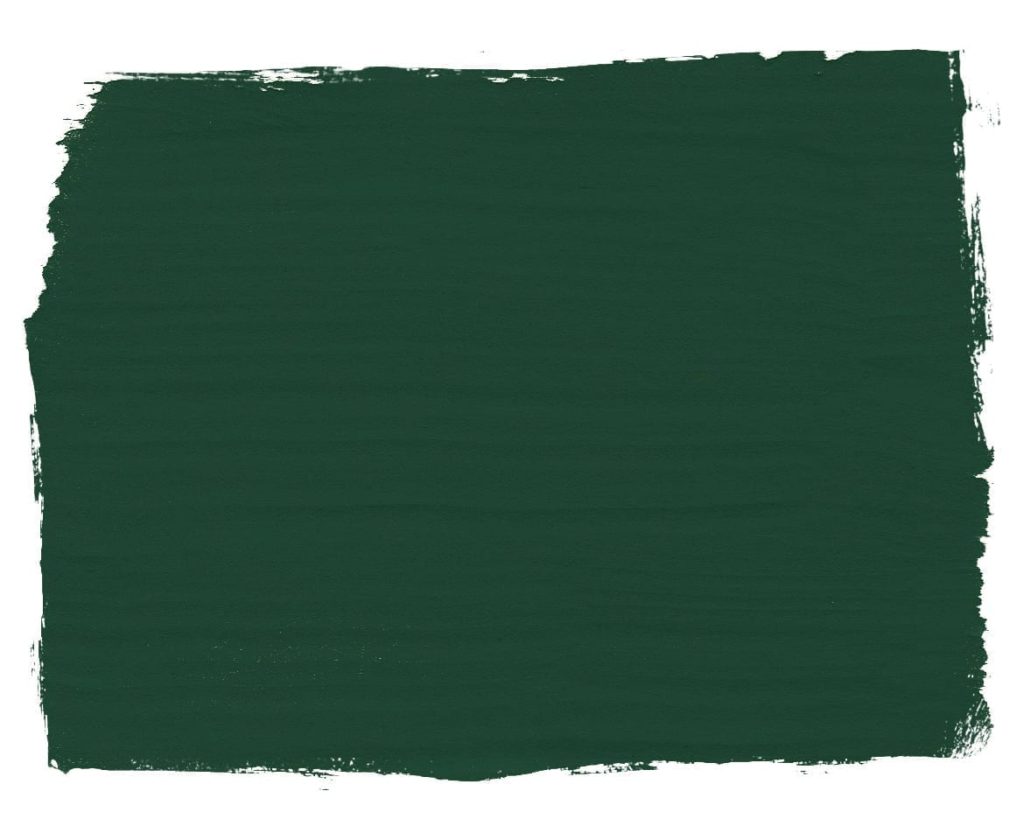 Paint swatch of Amsterdam Green Chalk Paint® furniture paint by Annie Sloan, a strong, deep forest green