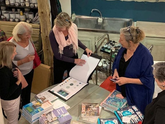 Annie Sloan at a book signing in the Stockist shop Ampersand in France