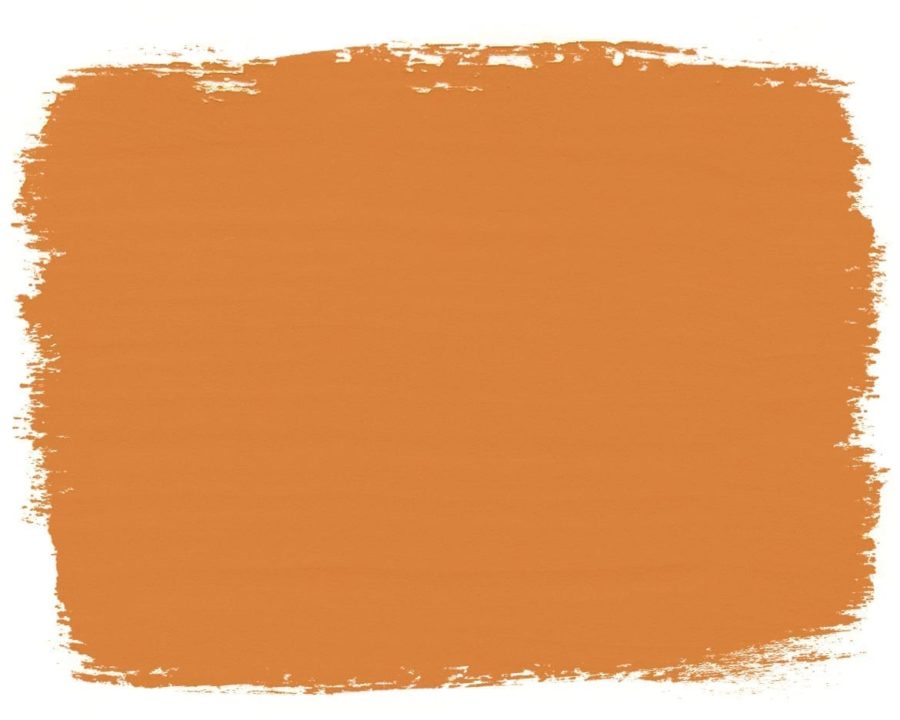 Paint swatch of Barcelona Orange Chalk Paint® furniture paint by Annie Sloan, a warm and vivacious orange