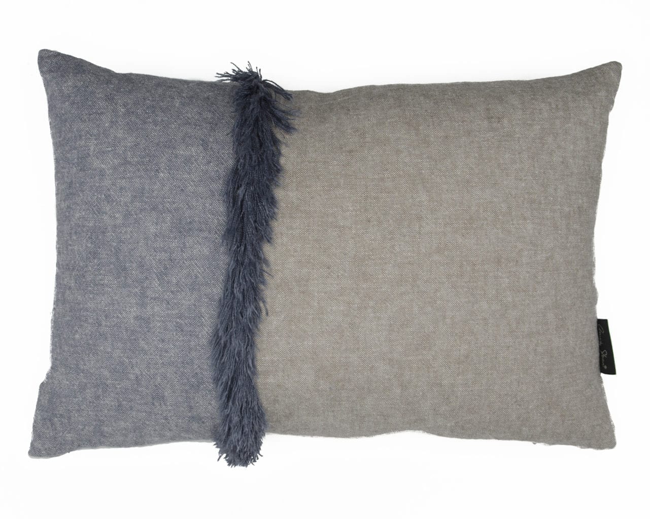 Bilbao Rectangle Cushion in Linen Union in Old Violet + Old White and Old White + French Linen