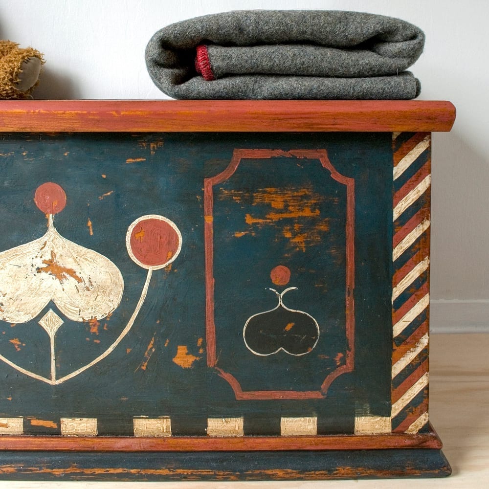 Folk Art Trunk by Jeanie Simpson painted with Chalk Paint® by Annie Sloan