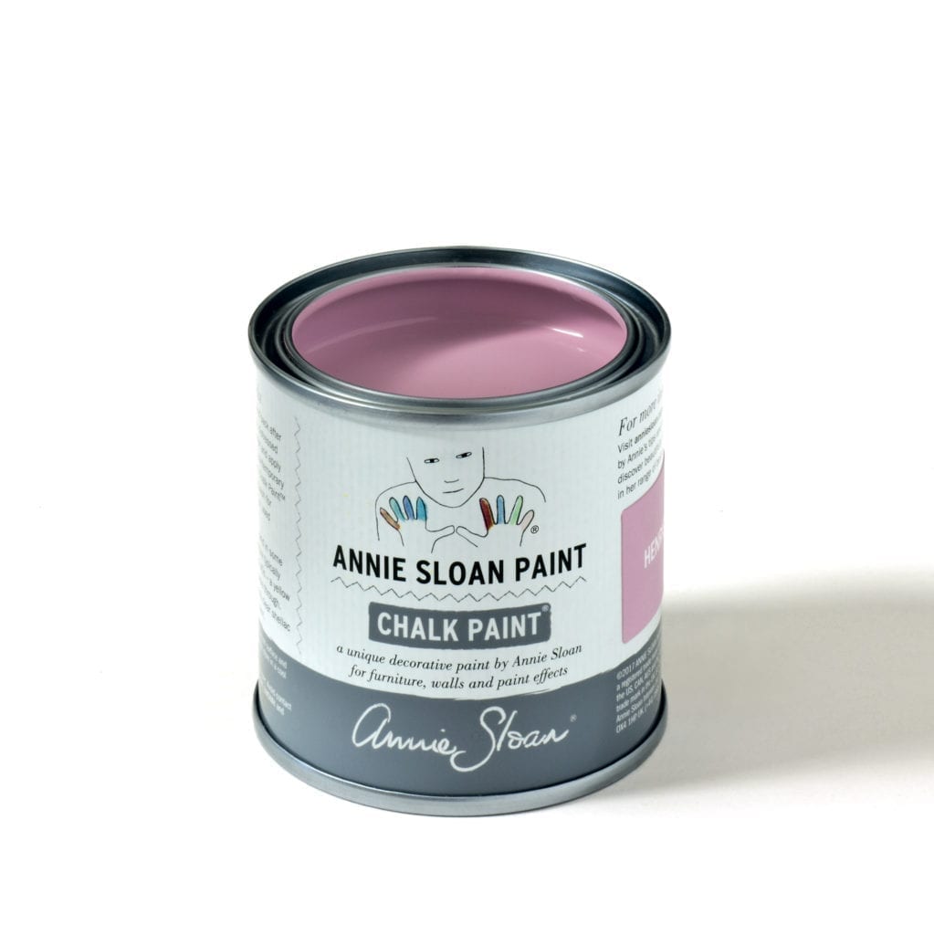 120ml tin of Henrietta Chalk Paint® furniture paint by Annie Sloan, a rich and complex pink with a hint of lilac