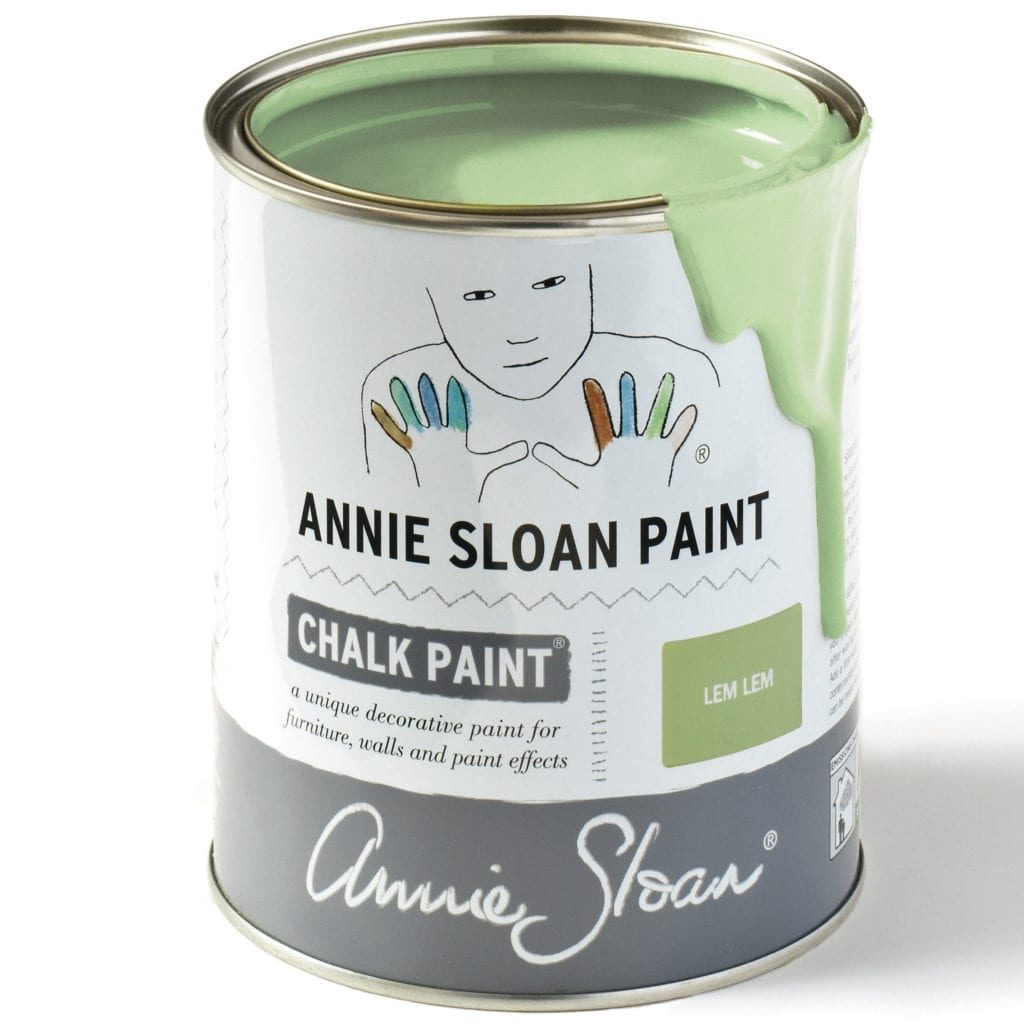 1 litre tin of Lem Lem Chalk Paint® furniture paint by Annie Sloan, a soft, warm bright green colour created in collaboration with Oxfam