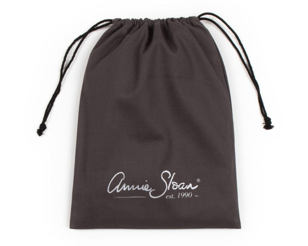 The Annie Sloan Apron cotton canvas drawstring bag