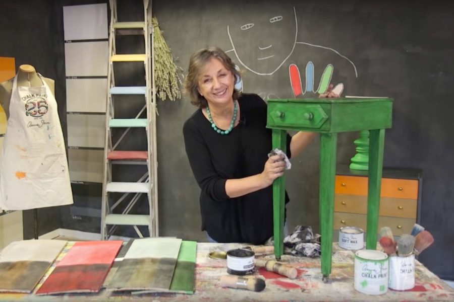 Annie Sloan shows how to create a warehouse look using Black Chalk Paint® Wax