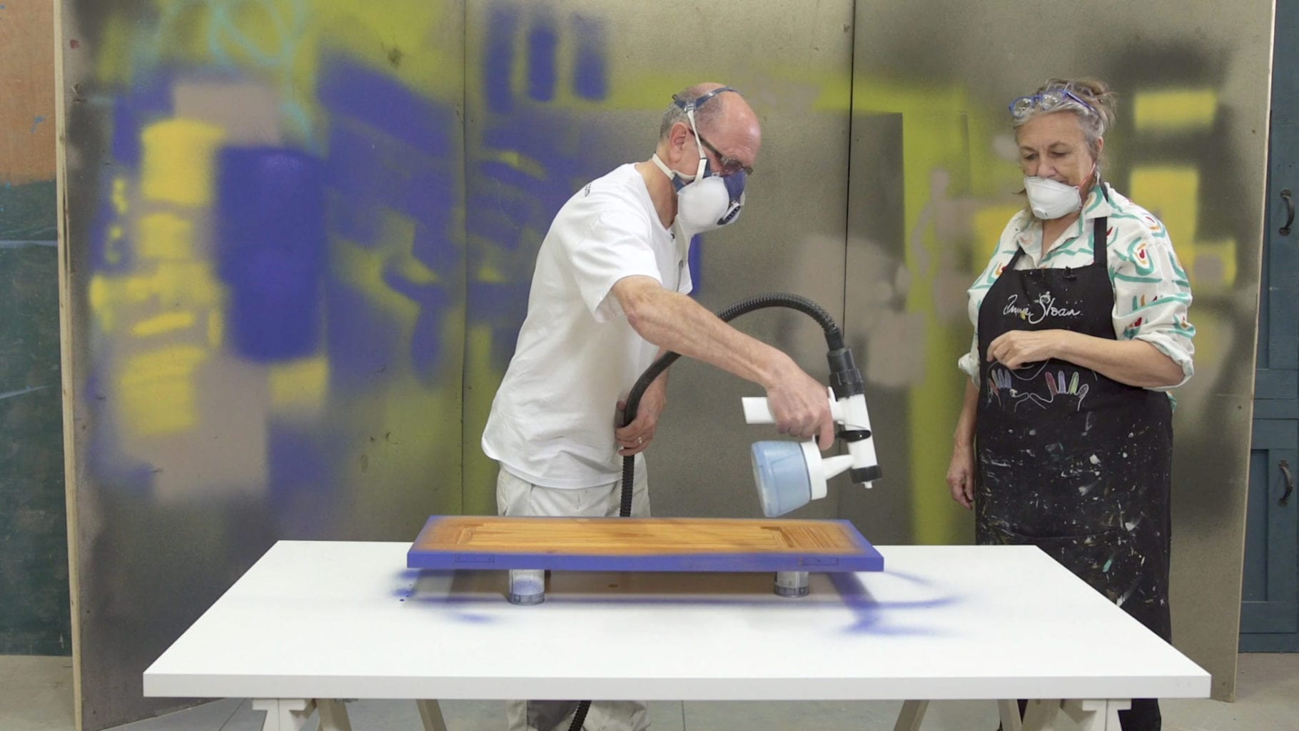 How to Spray Paint furniture with Chalk Paint Techniques