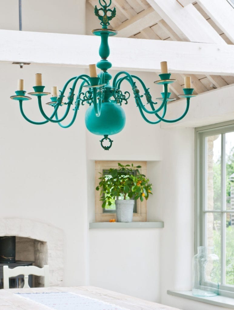 Annie Sloan Paints Everything book published by Cico Chandelier painted with Chalk Paint® in Florence