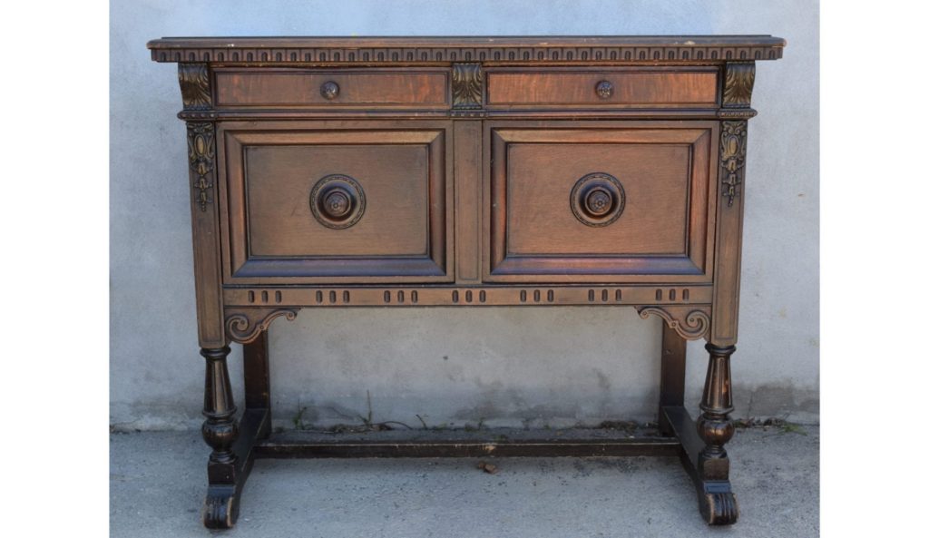 English Yellow Cabinet by Annie Sloan Painter in Residence Jelena Pticek painted with Chalk Paint® before