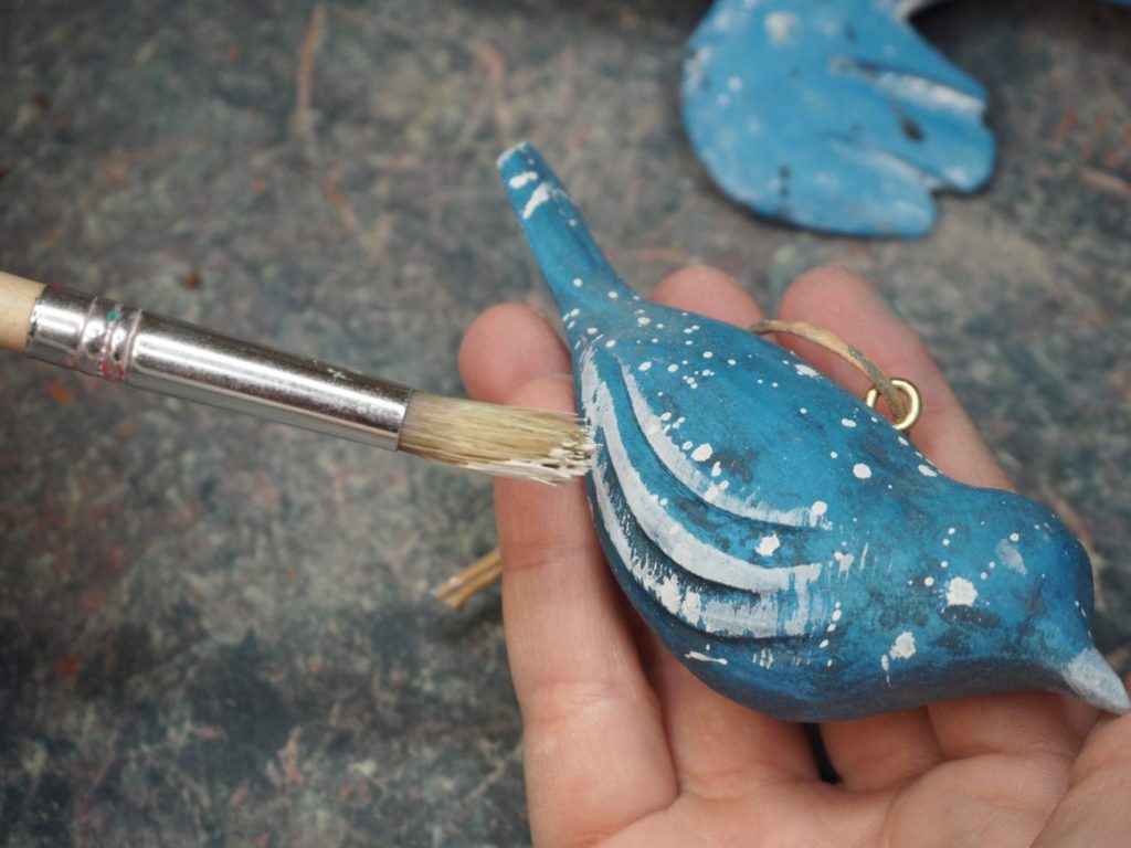 Painted Wooden Birds with Chalk Paint® by Annie Sloan in Giverny