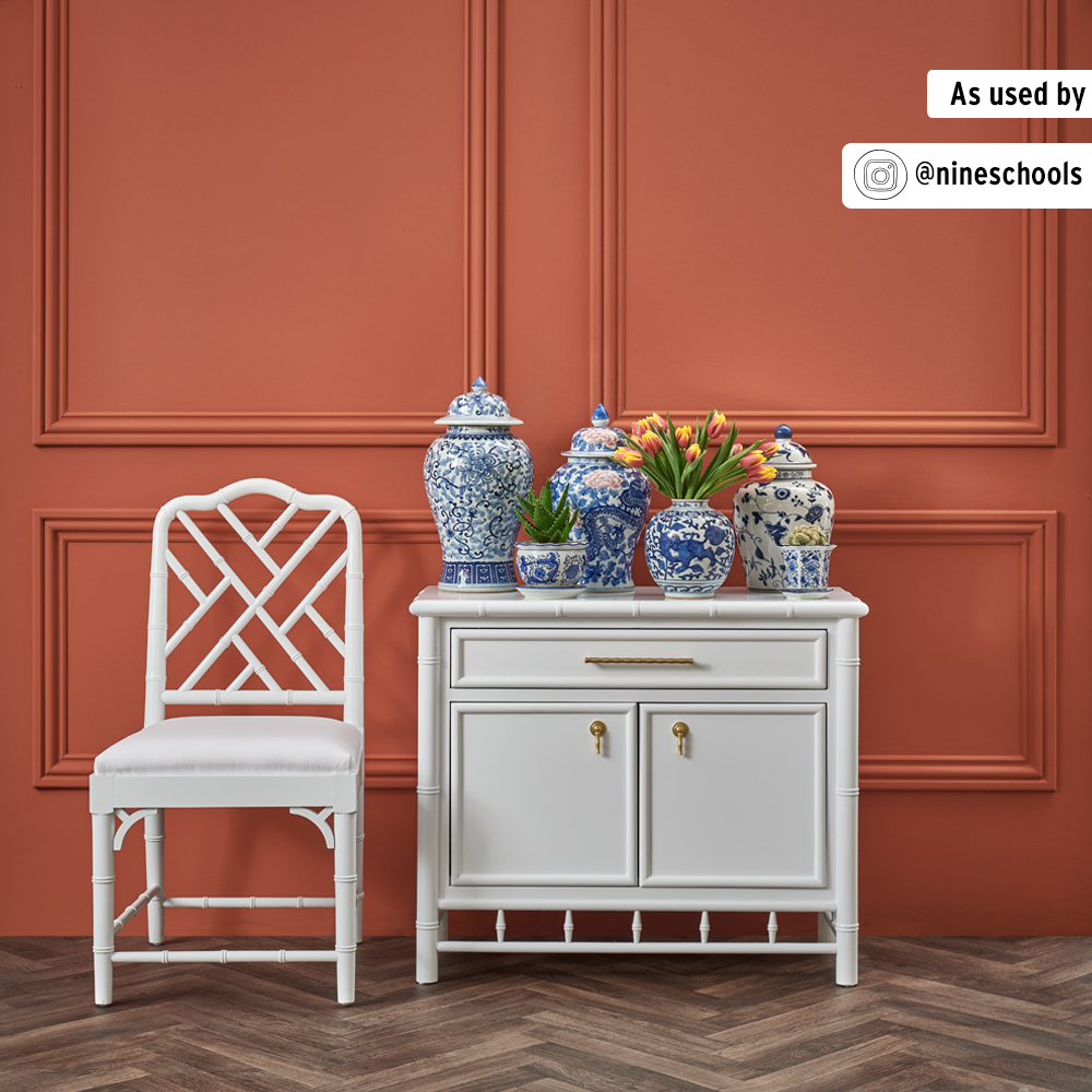 Annie Sloan Riad Terracotta Wall Paint used on Panelled Walls