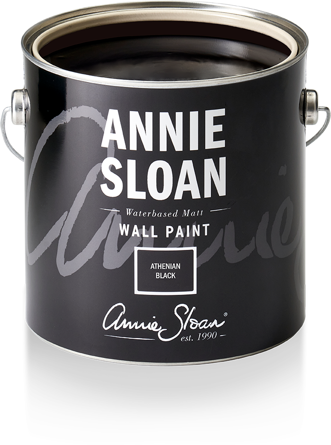 2.5l tin of Athenian Black wall paint by Annie Sloan