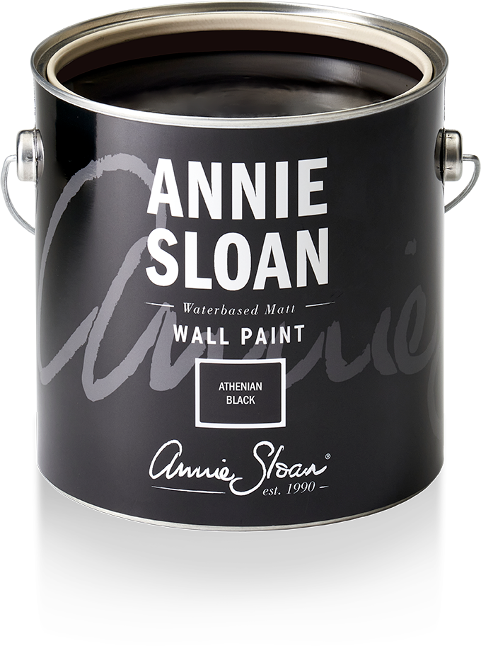 2.5l tin of Athenian Black wall paint by Annie Sloan