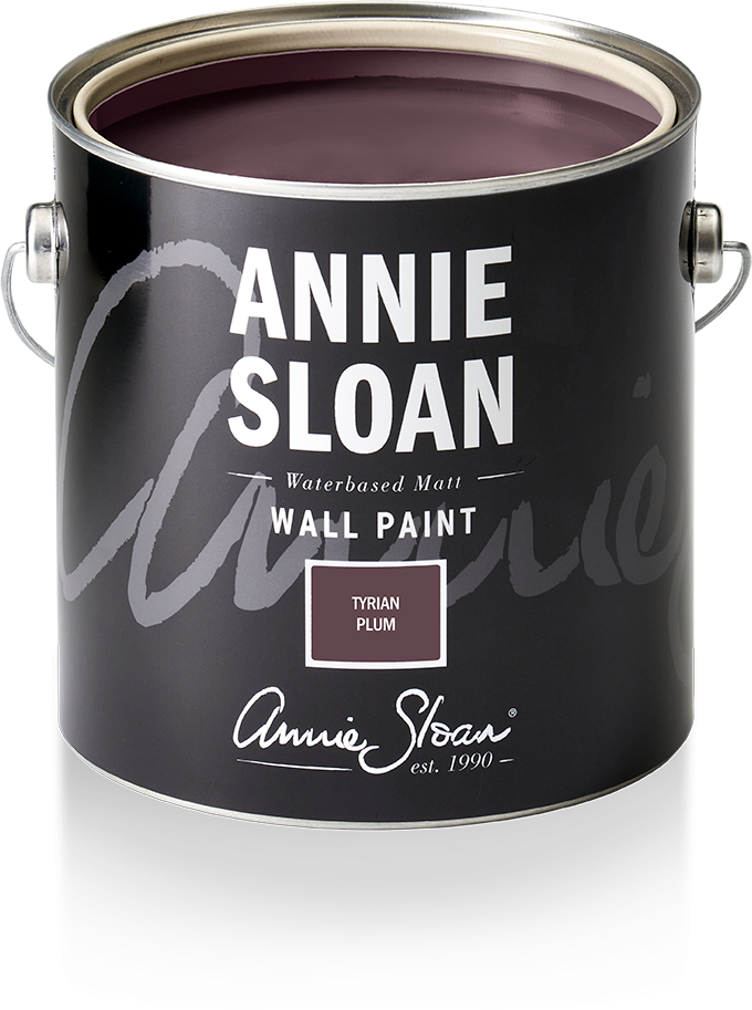 Tyrian Plum wall paint in 2.5l tin by Annie Sloan