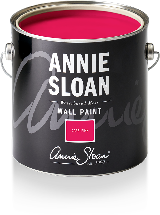 Capri Pink wall paint in 2.5l tin by Annie Sloan