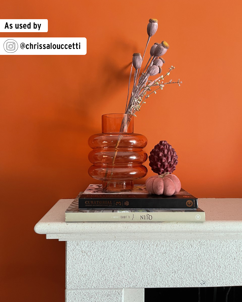 Annie Sloan Riad Terracotta Wall Paint and Autumnal Fireplace Staging