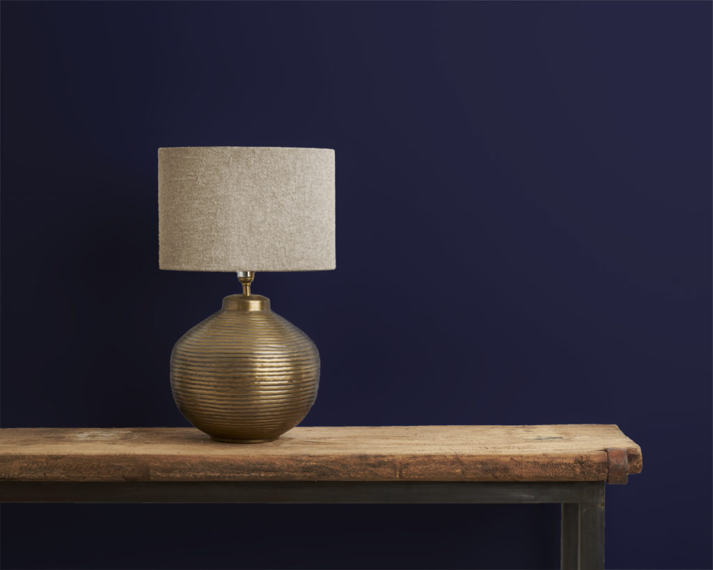 Oxford Navy wall paint by Annie Sloan painted on a wall