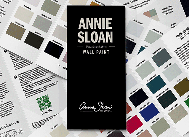 Annie Sloan's wall paint colour card moving gif