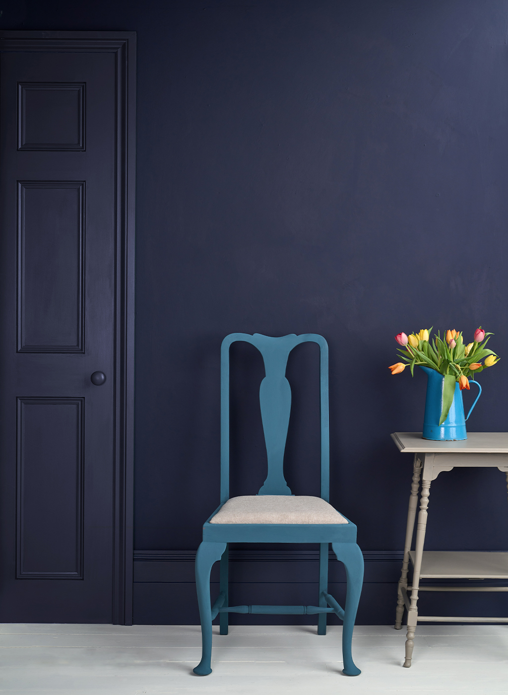 Navy Blue Satin Paint, Oxford Navy