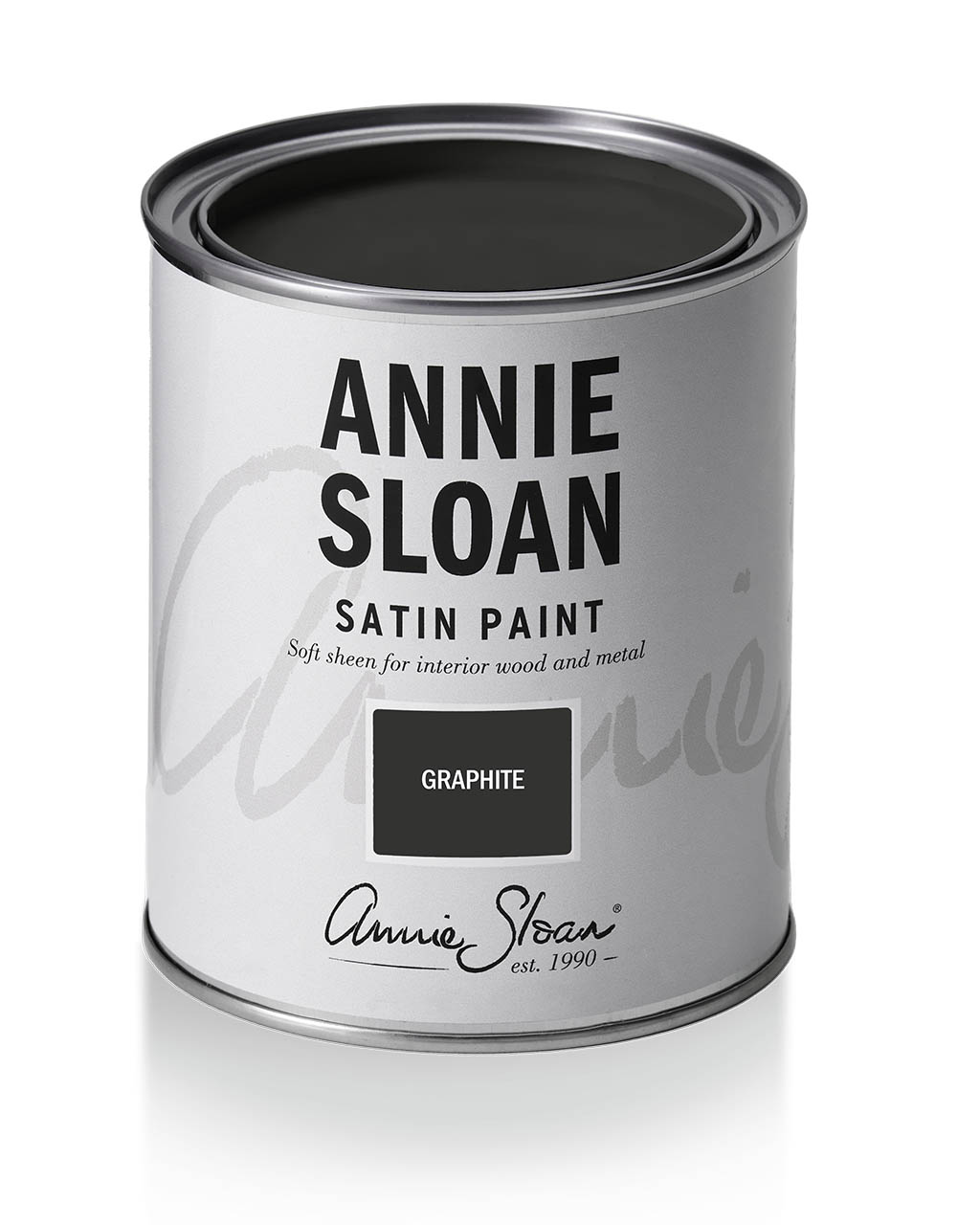 Graphite Satin Paint by Annie Sloan - tin shot