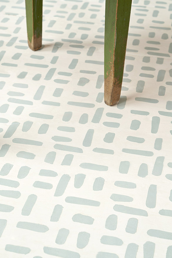 Annie Sloan Brushwork Tile Stencilled Floor Lifestyle Image