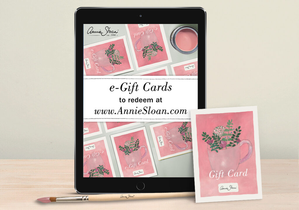 Annie Sloan eGift card presented on an iPad