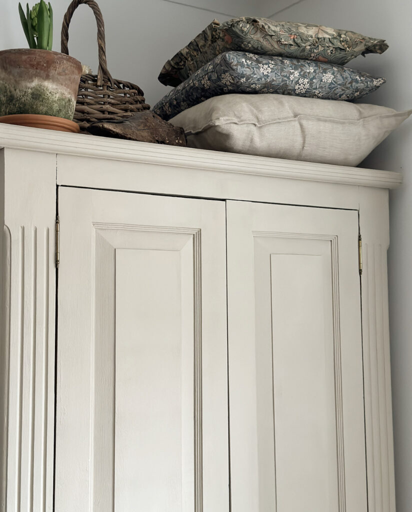 Country Grey Chalk Paint used on a pine wardrobe