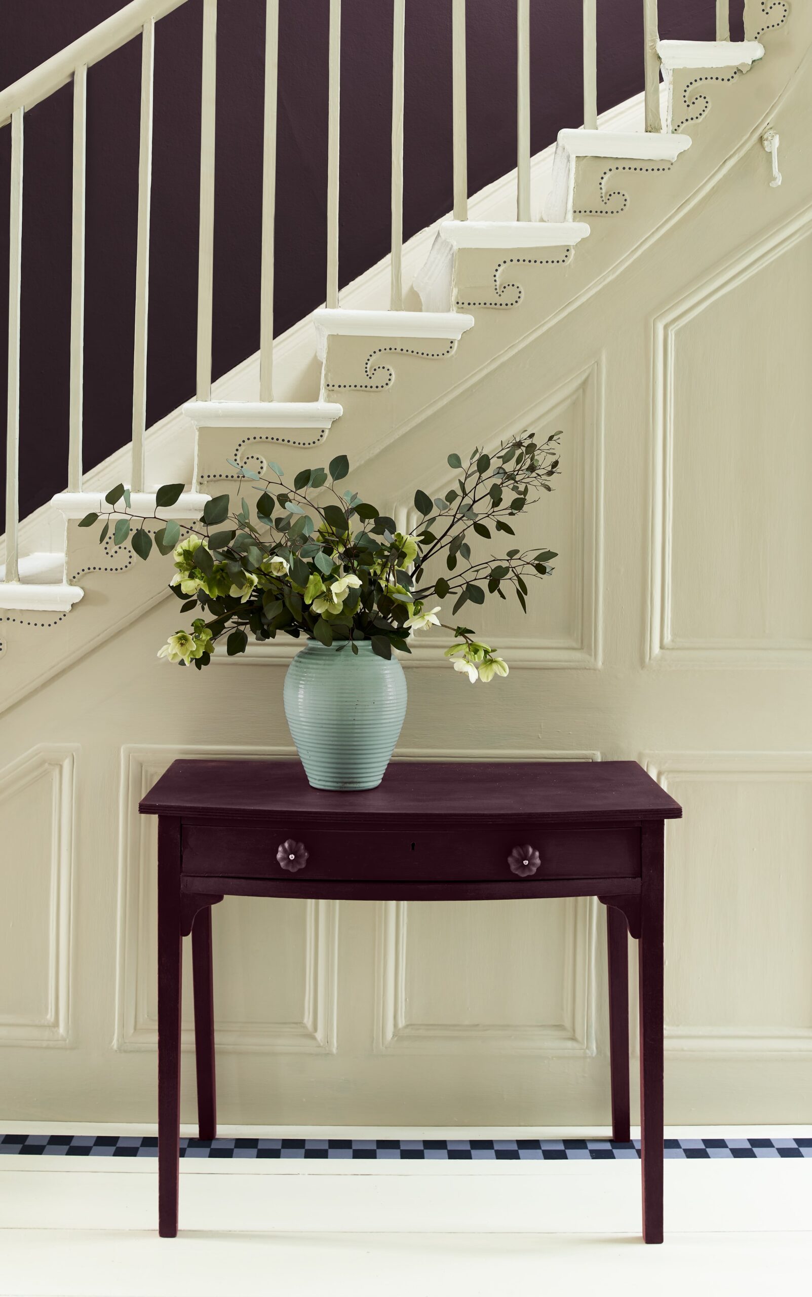 Tyrian Plum console table in Chalk Paint